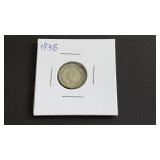 1938 Three Pence From Great Britain 50% Silver