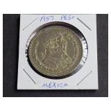 1957 UN Peso From Mexico 10% Silver