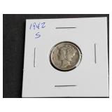 1942 S Mercury Dime