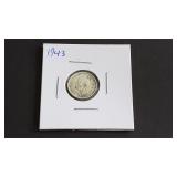 1943 Three Pence From Great Britain 50% Silver