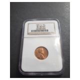 1955 D Lincoln Cent NGC MS66 RD