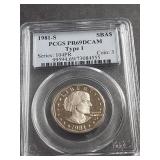 1981 S Susan Anthony Dollar Type 1 PCGS PR69 DCAM