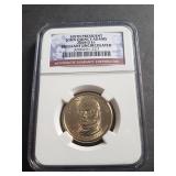 2008 D John Quincy Adams Dollar NGC Brilliant UNC