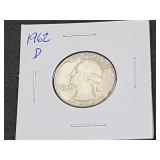1962 D Washington Quarter