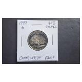 1999 S Connecticut State Quarter 90% Silver Proof