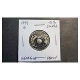 1999 S Georgia State Quarter 90% Silver Proof