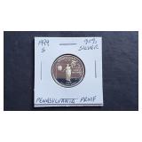 1999 S Pennsylvania State Quarter 90% Silver Proof
