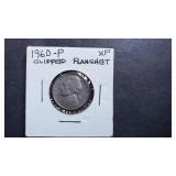 1960 Jefferson Nickel Clipped Planchet