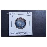 2004 S Michigan State Quarter 90% Silver Proof