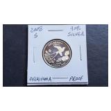 2008 S Oklahoma State Quarter 90% Silver Proof