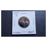 2003 S Illinois State Quarter Proof
