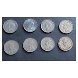 8 Different 5 Cent Coins from Canada