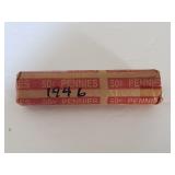 1946 Wheat Cent Roll Taped up & Unchecked