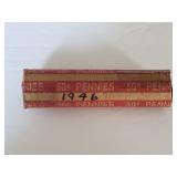 1946 Wheat Cent Roll Taped up & Unchecked