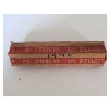 1945 Wheat Cent Roll Taped up & Unchecked