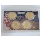 2008 S Presidential Dollar 4 Coin Proof Set