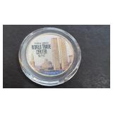 2001 D NY Quarter Colorized The World Trade Center