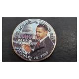 Kennedy Half Dollar Colorized Commemorating Obama