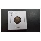 1893 S Barber Dime