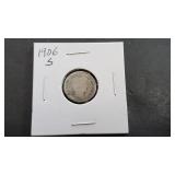 1906 S Barber Dime