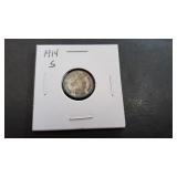 1914 S Barber Dime