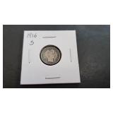 1916 S Barber Dime