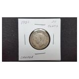 1951  25 Cents George VI From Canada 80% Silver