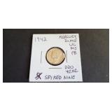 1942 Mercury Dime High Grade DDO Year Spiked 9