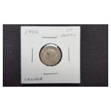 1940  10 Cents George VI From Canada 80% Silver