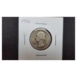 1941 Washington Quarter Dollar