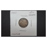 1953  1/10 Balboa From Panama 90% Silver