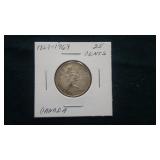 1867-1967  25 Cents  From Canada 80% Silver