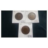 1918, 1921 & 1937 Penny From Great Britain
