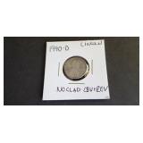 1990 D Lincoln Cent No Clad Layer