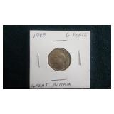 1943  6 Pence  From Great Britain 50% Silver