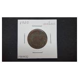 1920  2 Centavos From Mexico