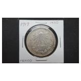 1919 Peso From Mexico 80% Silver