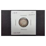 1919  10 Cents George V From Canada 92.5% Silver