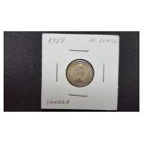 1958  10 Cents Elizabeth II From Canada 80% Silver