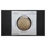1944  50 Centavos From Mexico 72% Silver