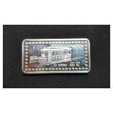 1973 1 Oz Hamilton Mint SF Cable Car .999 Silver