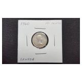 1960  10 Cents Elizabeth II From Canada 80% Silver