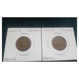 1927 M°  & 1928 M° Centavo From Mexico