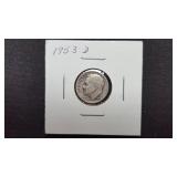 1953 D  Roosevelt Dime