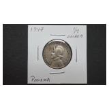 1947  1/4 Balboa From Panama 90% Silver