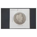1906 D Barber Half Dollar