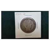 1912 D Barber Half Dollar