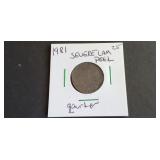 1981 Washington Quarter Severe Lamination Peel