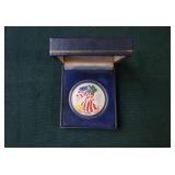 2000 Colorized Walking Liberty Silver Dollar Box