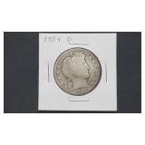 1904 O Barber Half Dollar